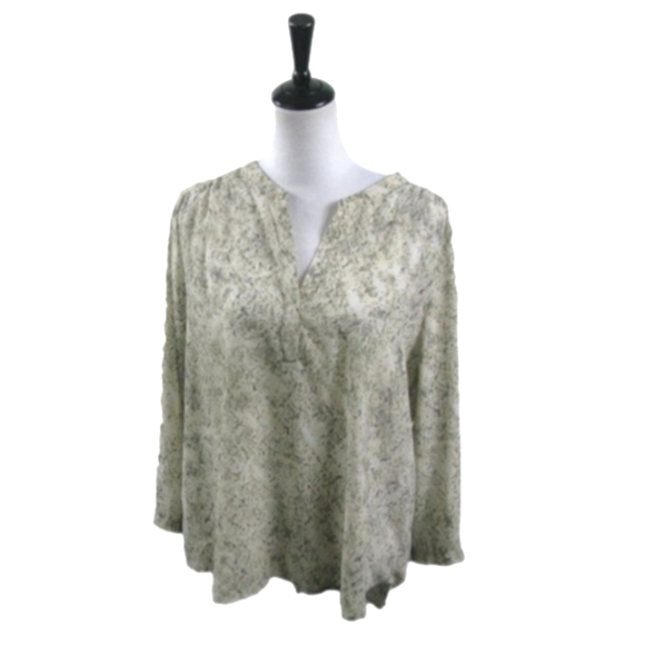 Paraphrase Cream/Tan Snakeskin Print 3/4 Sleeve Blouse Size XL - Picture 1 of 5